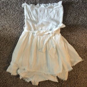 Pink Lily Hold On Forever White Romper